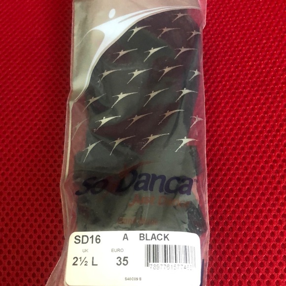 Black Childrens/little kids ballet slippers size UK2.5. So Danca. New with tags! - Picture 3 of 6